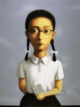 中国 Painting - 大家族の女の子 2006 ZXG 中国から